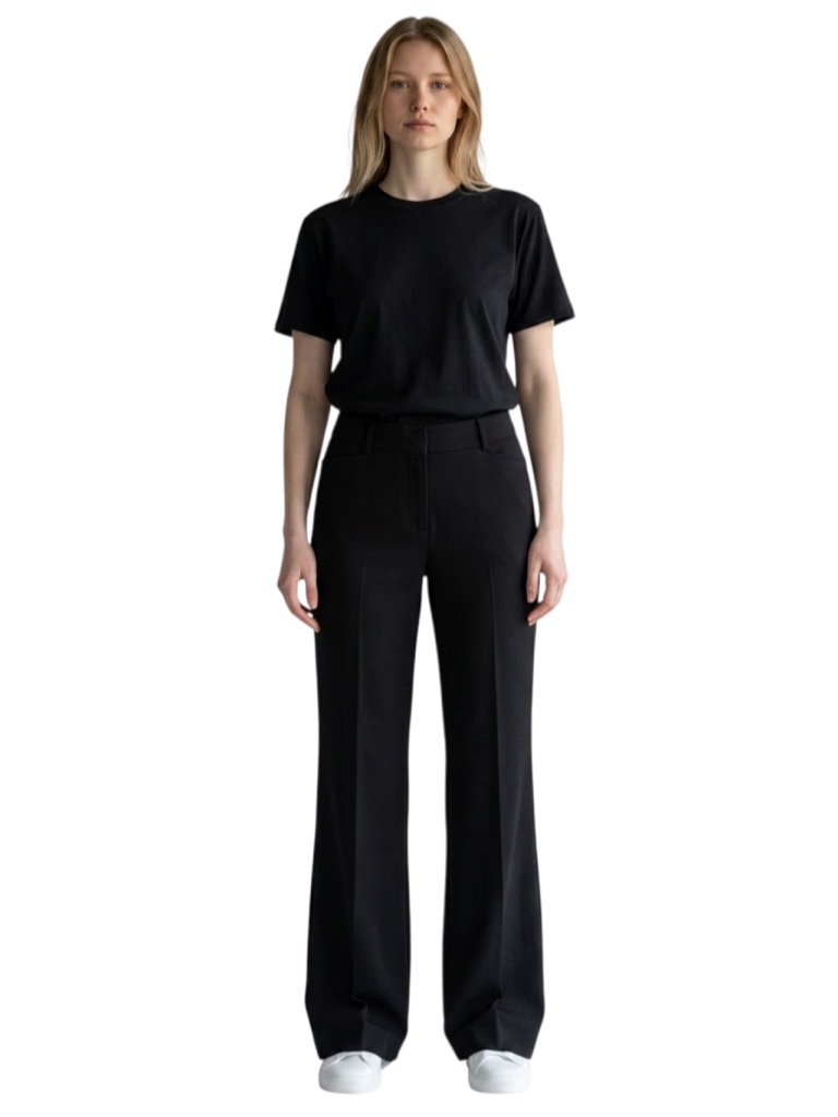 Bedo Size 6 Black Mid-Rise Straight Leg Dress Pants